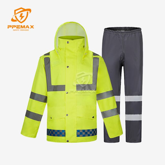 Split Waterproof High Vis Rain Jacket